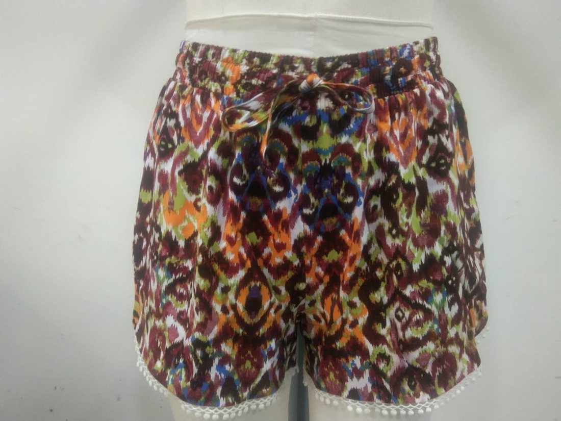 Ladies woven shorts, our production